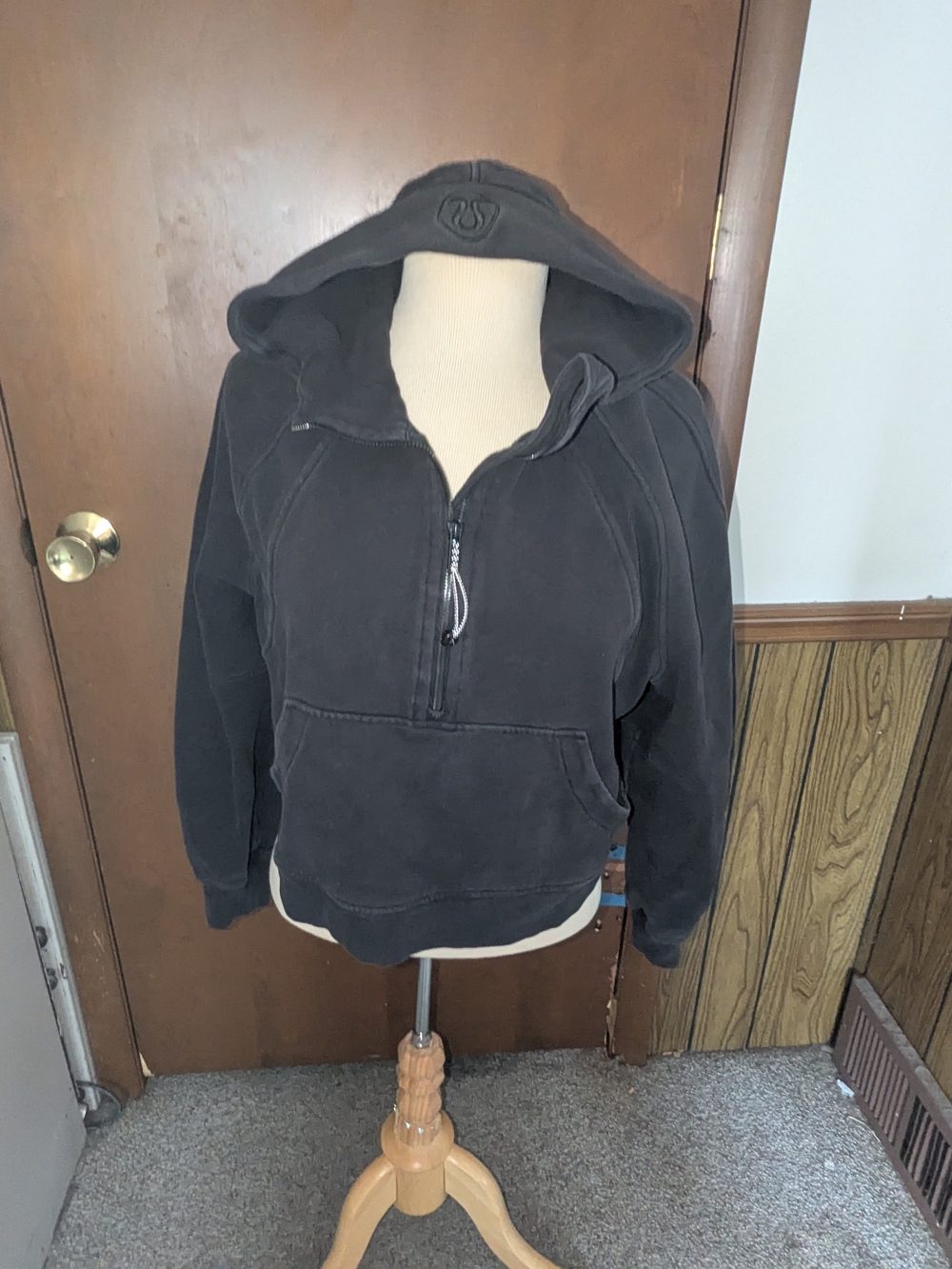 lululemon athletica Women's Black Half-Zip Hoodie